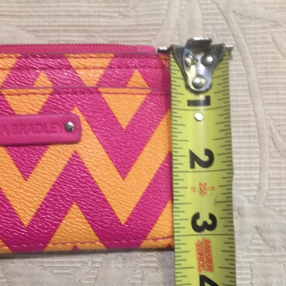 Vera Bradley Pink Slim Coin/Card Clip Purse - Picture 10 of 15